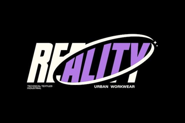 the logo for reality, an urban workwear company