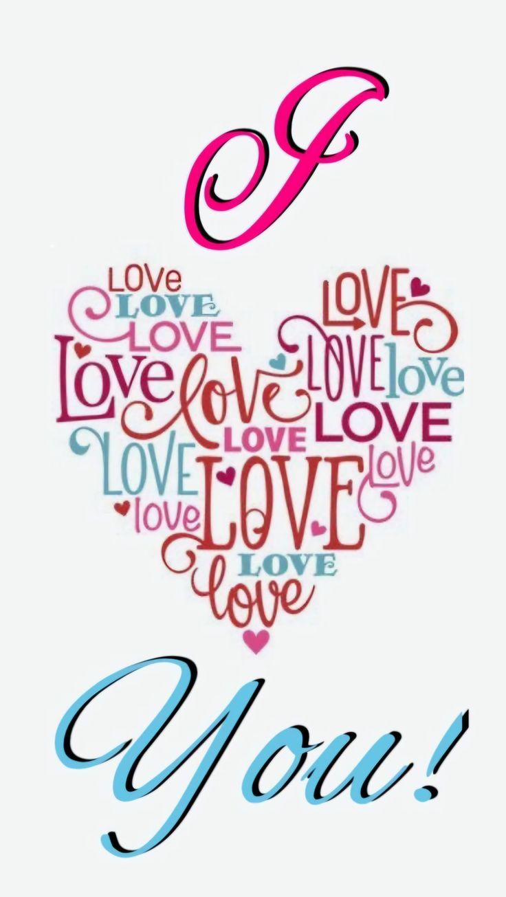 the word love is written in many different colors and font styles, including letters that spell out