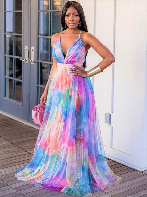 Gauze Tie Dye Cami Dress – Echoine Gaun Tulle, Trip Fashion, Goddess Maxi Dress, Pregnancy Dress, Sukienki Plus Size, Gaun Fashion, Maxi Dress Outfit, Vestido Plus Size, African Print Dresses