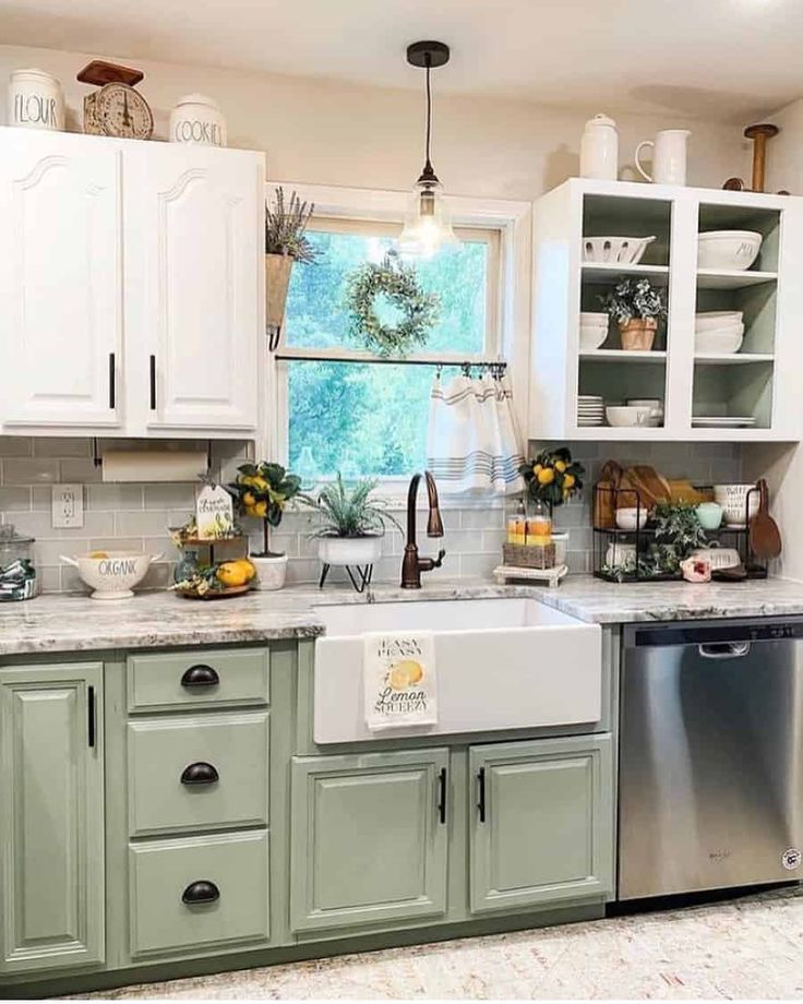 the kitchen is clean and ready to be used as a place for breakfast or dinner