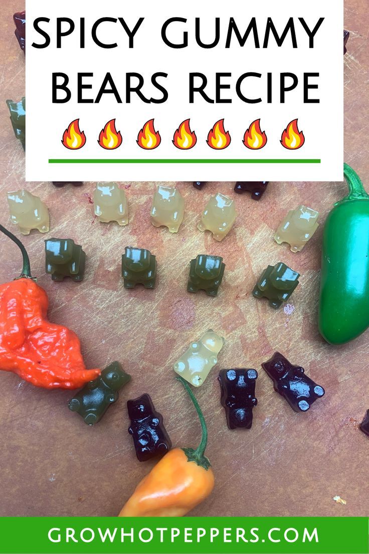 homemade spicy gummy bears, jalapeno, habanero and ghost pepper Gummy Bears Recipe, Gummy Bear Recipe, Homemade Gummy Bears, Homemade Gummies, Jerk Marinade, Christmas Candy Homemade, Hot Candy, Gummy Candies, Bear Recipes