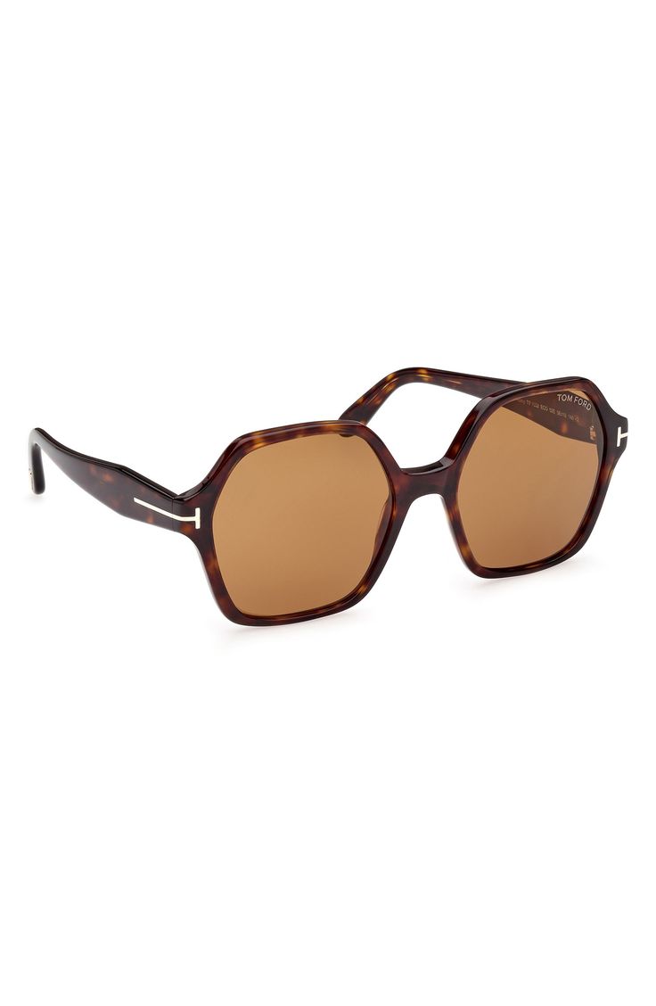 Metal T-hardware adds a signature touch to these Italian-crafted sunnies that offer full UV-protected lenses. 56mm lens width; 19mm bridge width; 140mm temple length 100% UV protection Plastic Imported Brown Shield Sunglasses With Tinted Square Frame, Brown Wayfarer Shield Sunglasses With Tinted Lenses, Brown Square Frame Aviator Sunglasses With Anti-reflective Coating, Brown Polarized Wayfarer Shield Sunglasses, Brown Aviator Sunglasses With Anti-reflective Square Frame, Brown Square Frame Anti-reflective Aviator Sunglasses, Classic Brown Shield Sunglasses With Uv Protection, Brown Wayfarer Shield Sunglasses With Gradient Lenses, Brown Square Frame Shield Sunglasses With Polarized Lenses