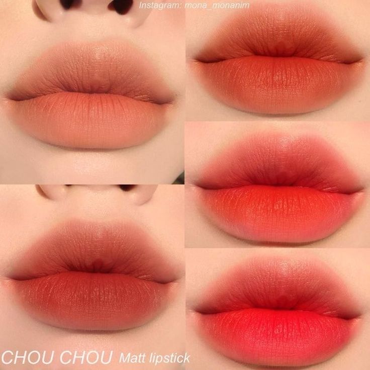 Matte Lipstick Colors, Lip Color Makeup, Korean Eye Makeup, Ulzzang Makeup, Lip Makeup Tutorial, Lipstick Color, Kiss Makeup, Lipstick Makeup, Asian Makeup