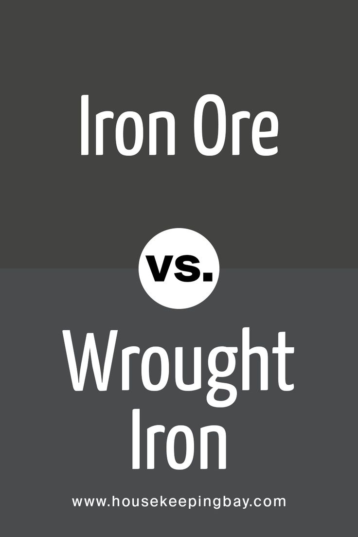 the words iron ore and wrong iron are in white letters on a gray background with an oval