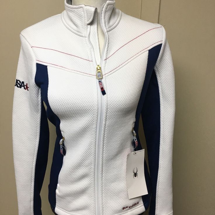 Nwt. Woman’s Spyder Usa Team Jacket Fitted Functional White Outerwear, White Fitted Functional Outerwear, Functional White Fitted Outerwear, Fitted White Outerwear For Outdoor, White Fitted Outdoor Outerwear, Sporty White Outerwear For Skiing, Sporty White Skiing Outerwear, White Fitted Skiing Outerwear, Fitted White Skiing Outerwear