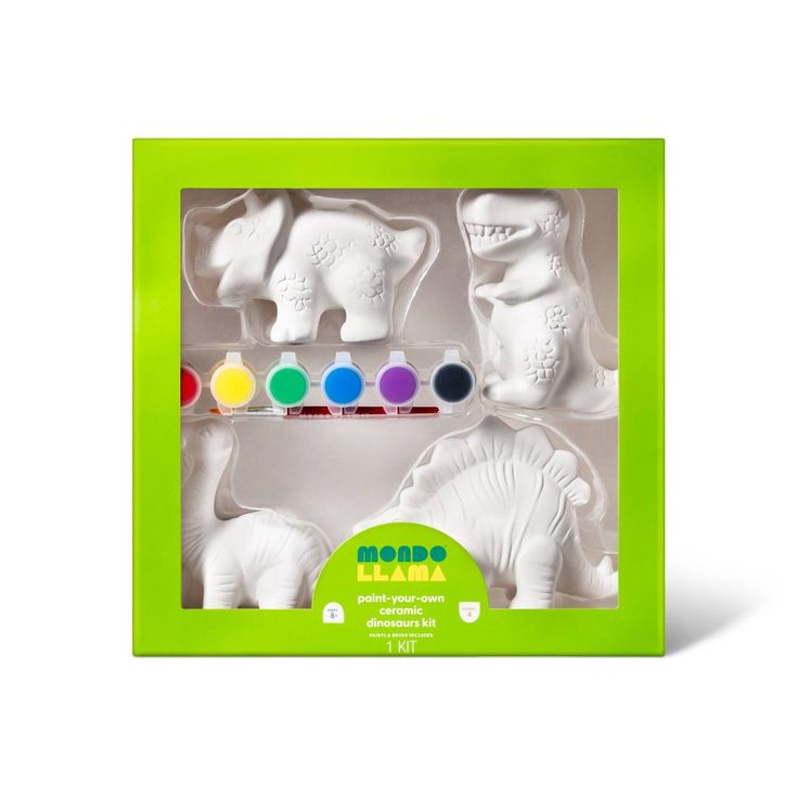 an assortment of animal shaped ice cream molds in a green box with the words mom's llama on it