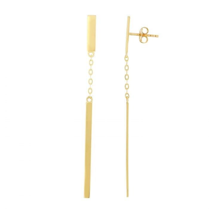 14K Gold Polished Bar Linear Drop Earring,  Push Back Dangle Drop Earrings Highly polished to a magnificent shine Colors: Yellow, Rose, White Great Gift for any occasion. We Ship from New York City. Questions and Returns Please message us for any questions related to our items and we will answer as soon as possible. Thank You and We Appreciate Your Business Solid Gold Earrings, Black Jewelry, Yellow Gold Earring, Earrings Drop, Gold Polish, Gold Bar, Drop Earring, Gold Drop Earrings, Earrings Statement