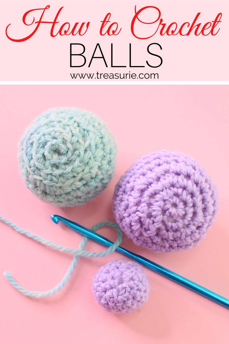 crocheted balls and yarn with the words how to crochet balls on it