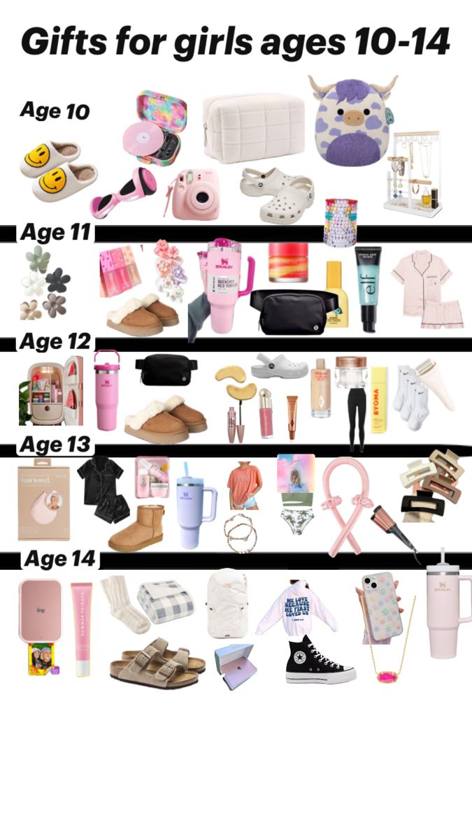 Srry there’s so much on the 11-12 bc im 11 about to turn 12 so I know a lot about what those girls like🤣 Tips For 6th Grade, Funny Texts Pranks, Volleyball Bag, Sleepover Bag, Teen Christmas Gifts, Day List, Ballet Clothes, Christmas Gifts For Girls, 13th Birthday