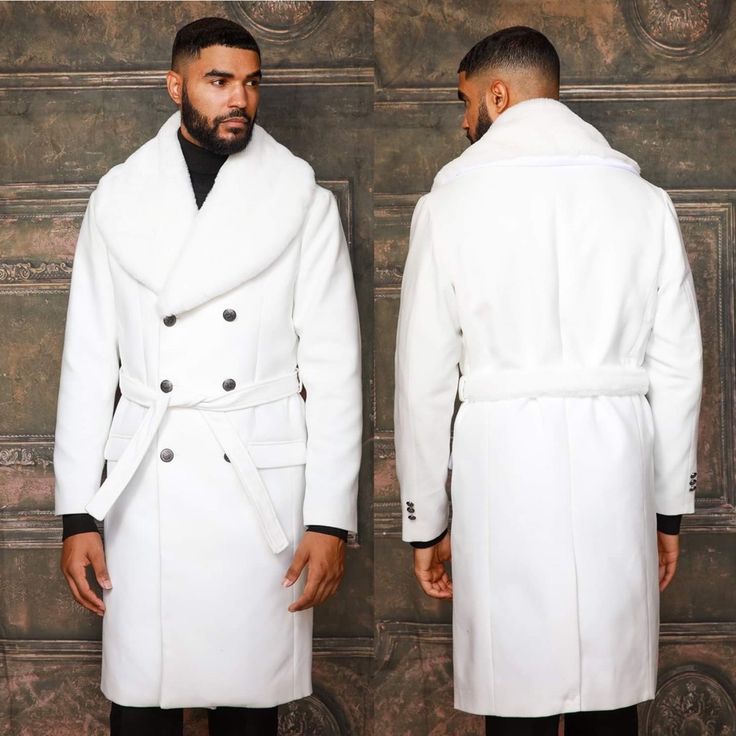 Perfect Classic Jacket Shell: 30% Wool 70% Polyester White Lapel Collar Outerwear For Winter, White Lapel Collar Winter Outerwear, White Formal Fur Coat For Winter, Fitted Single Breasted Outerwear In Winter White, White Fur Coat For Formal Winter Occasions, Fitted Single Breasted Winter White Outerwear, White Formal Winter Fur Coat, Formal Long Coat In Winter White, Formal Winter White Long Coat