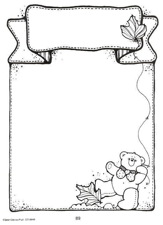 a black and white drawing of a teddy bear holding a fish with a banner above it