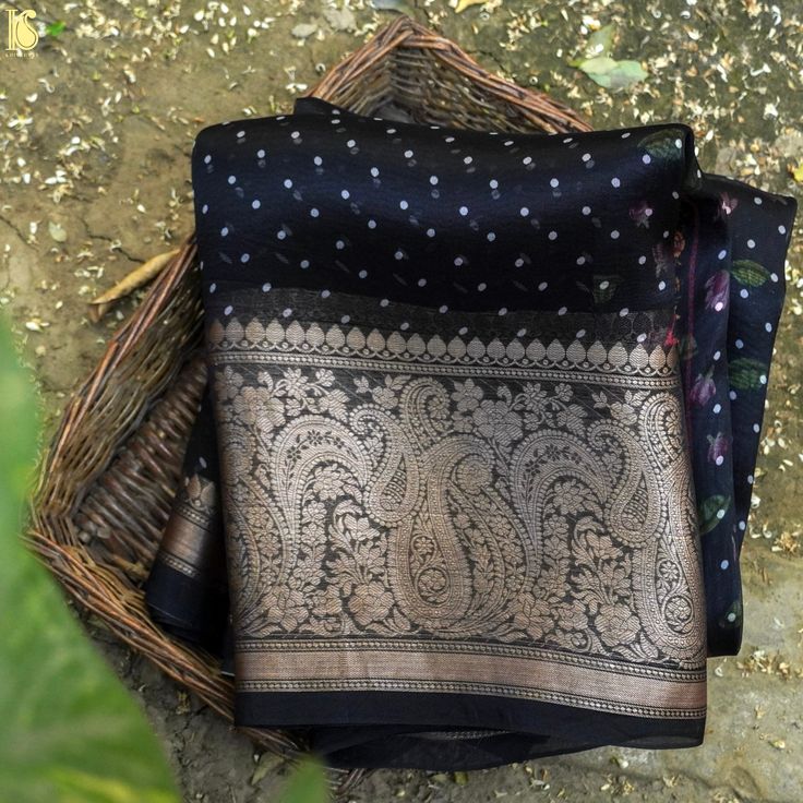 Deep Koamaru Organza Silk Pichwai Print Banarasi Border Saree - Khinkhwab Festive Tussar Silk Pre-draped Saree With Printed Border, Festive Chanderi Pre-draped Saree With Printed Border, Black Saree With Printed Border For Navratri, Black Saree With Printed Border, Black Saree With Printed Border For Diwali, Festive Black Saree With Printed Border, Black Tissue Silk Traditional Wear, Festive Pre-draped Saree In Cotton Silk With Traditional Patterns, Festive Pre-draped Unstitched Saree With Printed Border