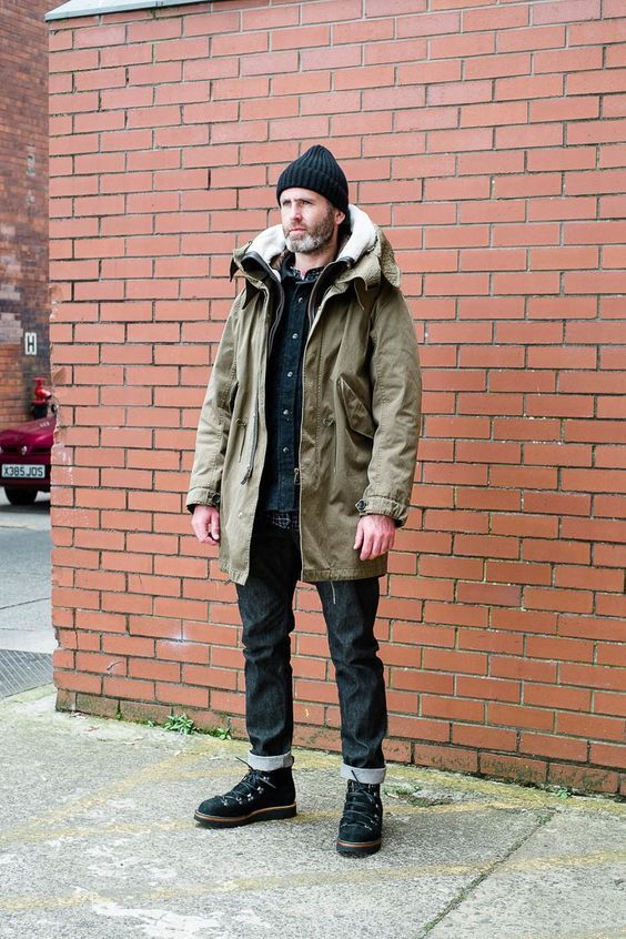 Parka Outfit Men, Olive Parka, Winter Jacket Men Parkas, Best Parka, Men's Winter Fashion, Parka Outfit, Mens Winter Fashion Outfits, Men Parka