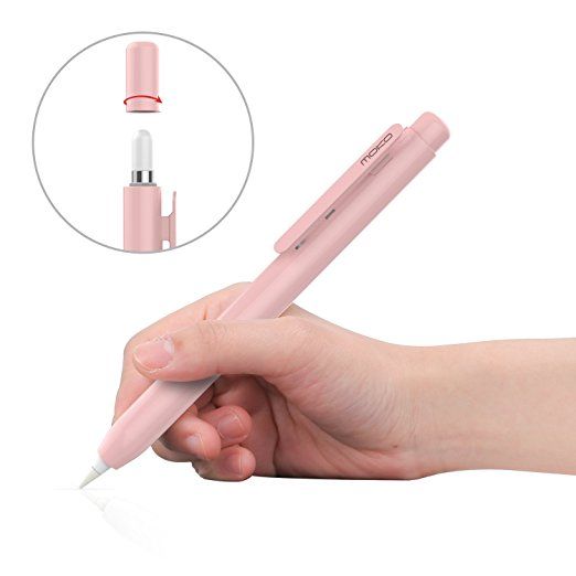 a hand holding a pink pen with an eraser attached to the top of it