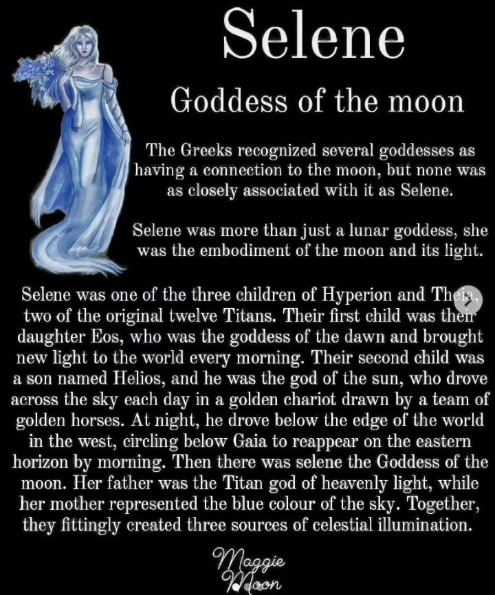 the poem for selene goddess of the moon, written in black and white