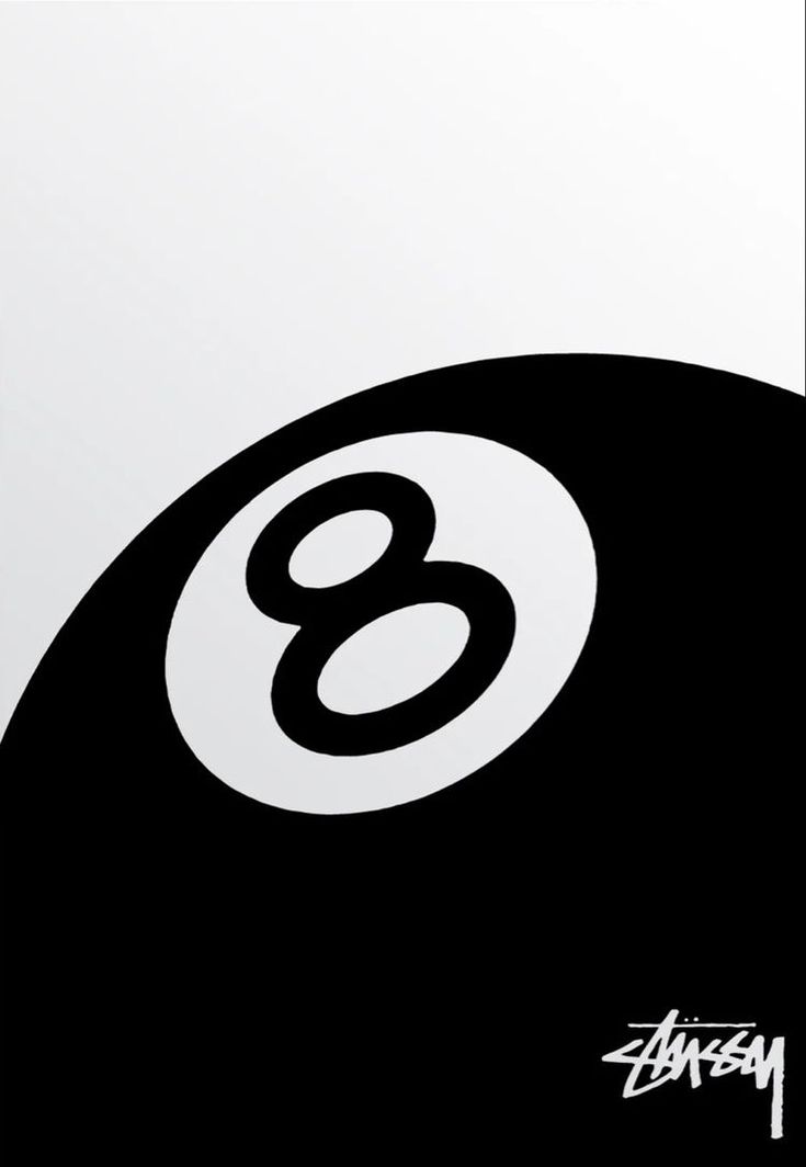 an image of a black and white number 8 on the back of a cell phone