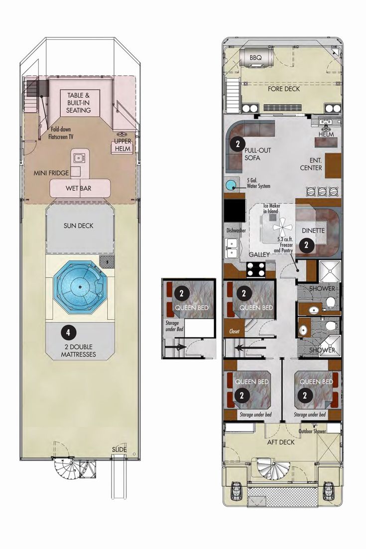 the floor plan for a two story house