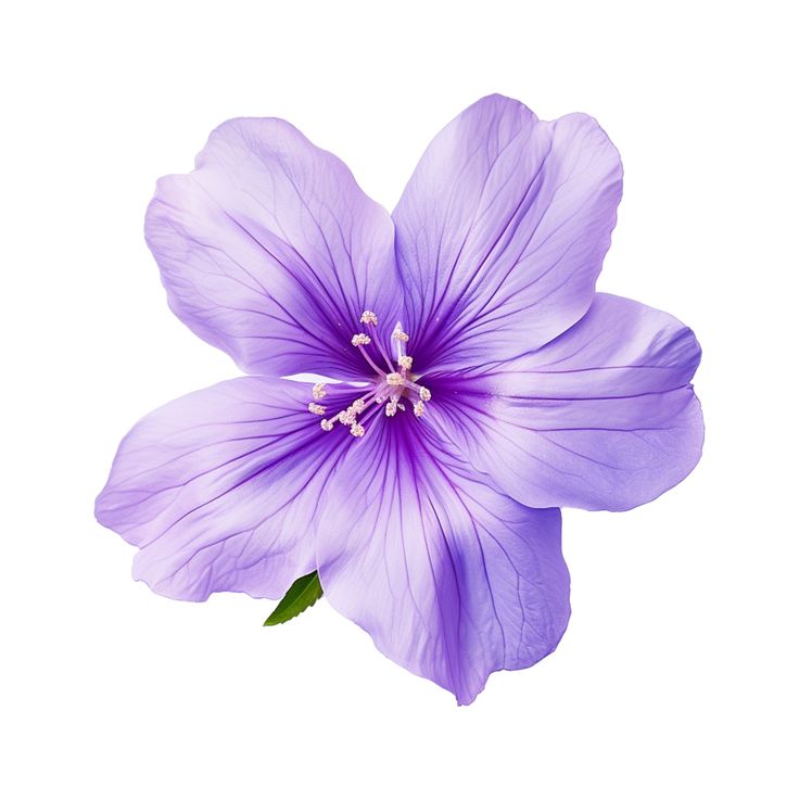 a purple flower is shown on a white background