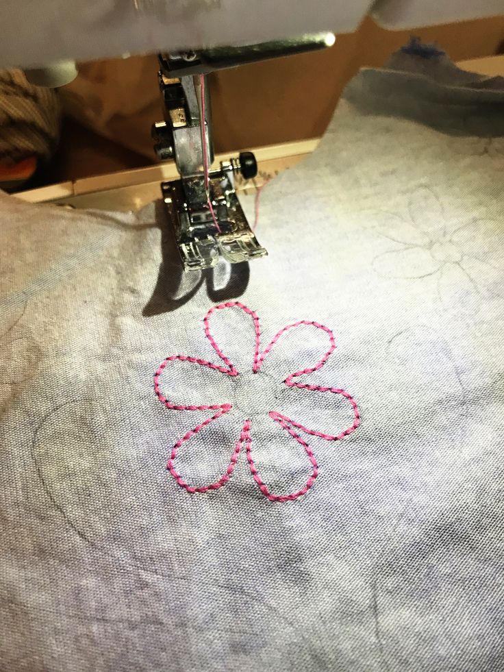 a close up of a sewing machine with beads on it