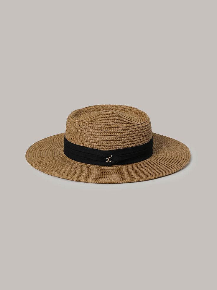 Laminez presents special daily life and precious experiences by adding details with its unique sensibility to a comfortable and stable silhouette.- Natural fit panama hat with moderate visor length- Made of paper grass gives a great breathability- Size adjustable circumference- Brand's log metal decoration point Everyday Short Brim Straw Sun Hat, Wide Brim Paper Straw Boater Hat, Everyday Straw Fedora Hat, Casual Boater Hat With Flat Brim For Everyday, Casual Everyday Boater Hat With Flat Brim, Kentucky Derby Boater Hat With Visor For Vacation, Summer Boater Hat With Flat Brim For Everyday Use, Casual Straw Hat With Flat Brim For Everyday, Classic Brown Boater Hat For Beach