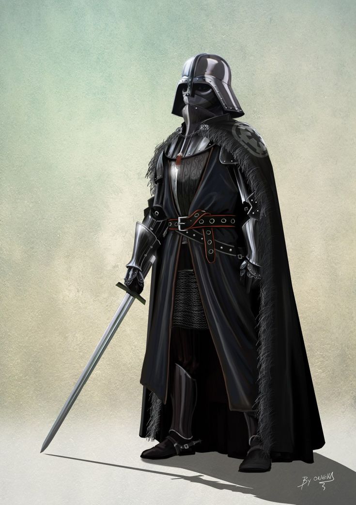 Star Wars Medieval Art, Star Wars Medieval, Star Wars Villains, Futuristic Armour, Dark Vador, Star Wars Characters Pictures, Cuadros Star Wars, Armadura Medieval, Star Wars Concept Art