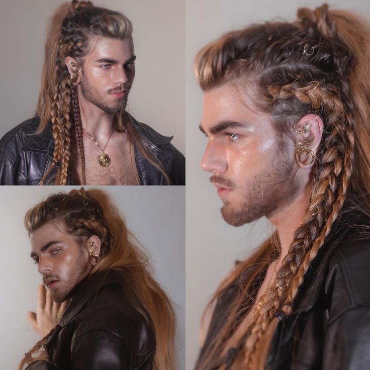 Viking Hairstyle, Viking Aesthetic, Viking Braids, Viking Men, Viking Hair, Long Hairstyle, Trendy Hairstyle, We're Back, Hair Reference