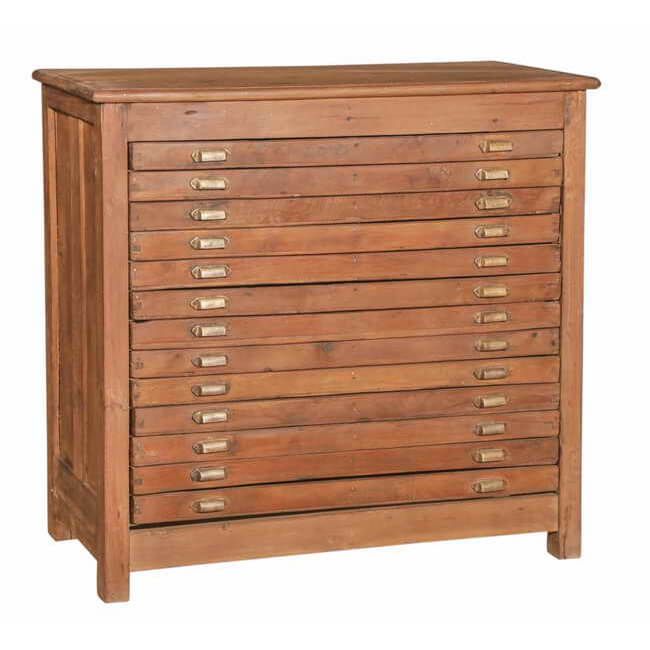 an old wooden drawer with many drawers