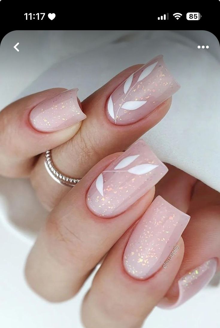 Pink White Nails, Pink Nail Art Designs, Vibrant Florals, Pink Manicure, Polish Ideas, White Nail Art, Nail Sets, White Nail Designs, Wedding Nails Design