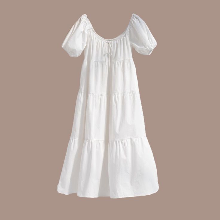 White Dress Png Aesthetic, Maxi Babydoll Dress, White Flowy Dress Aesthetic, Dress Png Aesthetic, Flowy Dress Aesthetic, Aesthetic Pngs, Png Polyvore, Dress Png, White Flowy Dress