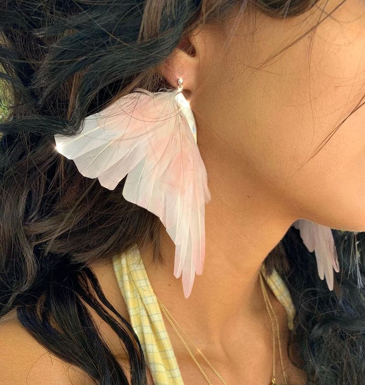 ᴄɢ on Twitter: "stonehartjewelry… " Kristina Core, Dove Wings, Dove Wing, Earring Frame, Geode Necklace, Single Pearl Necklace, Angel Earrings, Open Rose, Light Weight Jewelry