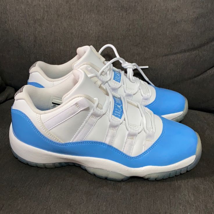 Size 5y Brand New (No Box) Cute Shoes Jordans, Light Blue Low-top Jordan Shoes, Sporty Light Blue Low-top Jordan Shoes, Blue Low-top Custom Sneakers With Air Cushioning, Light Blue Low-top Jordan Sports Shoes, Light Blue Low-top Sneakers With Air Cushioning, Blue Low-top Jordan Shoes, Blue Low-top Sporty Jordan Shoes, Sporty Blue Low-top Jordan Shoes