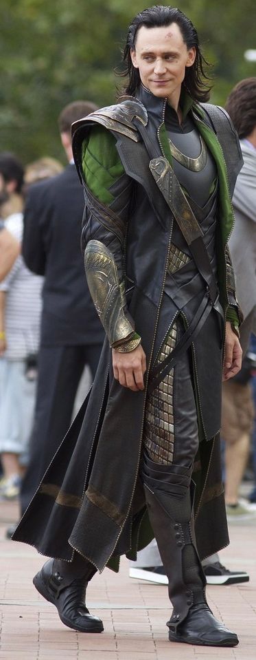 a man dressed up as loki in the avengers movie