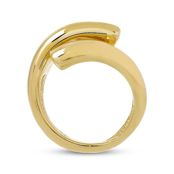 Add this puff bypass ring to your daily jewelry repertoire. 14K yellow gold Domed and tapered, the hollow bypass design gleams with a high polish Crafted with electroform technology for lightweight and durable wear Made in Italy Gold Bypass Ring With Modern Twist, Classic Bypass Ring In Yellow Gold With Polished Finish, Classic Polished Bypass Ring In Yellow Gold, Modern Bypass Ring With Polished Finish For Formal Occasions, Classic Yellow Gold Bypass Ring With Polished Finish, Modern Bypass Ring With Polished Finish, Modern Twist Bypass Ring With Polished Finish, Modern Twist Yellow Gold Bypass Ring For Formal Occasions, Modern Twist 14k Gold Bypass Ring With Polished Finish