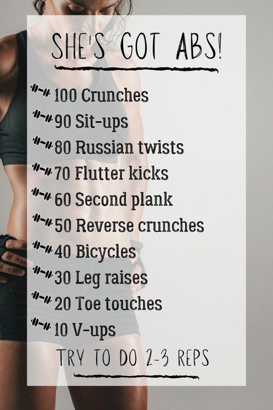 a woman is showing off her abs workout routine