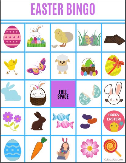 an easter egg hunt game with the words, free space and images for each bunny