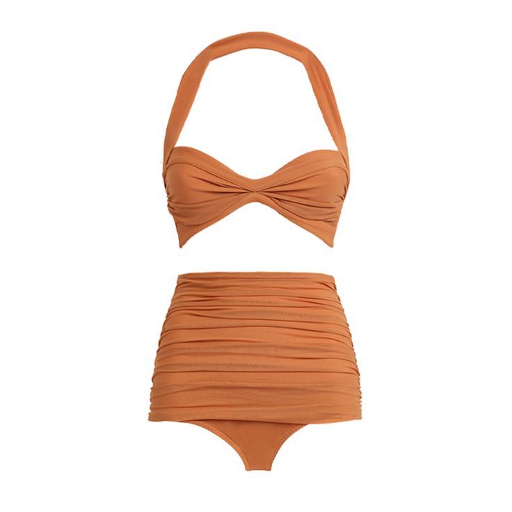 One Shoulder Ruched Rust See Through One Piece Swimsuit and Sarong(Shipped on Aug 15th) Curly Hair Accessories, Skirt Coverup, Swimwear Sets, Beach Chic, Beach Swimsuit, Swim Shop, Swimwear Cover Ups, Swimwear Cover, Beach Babe