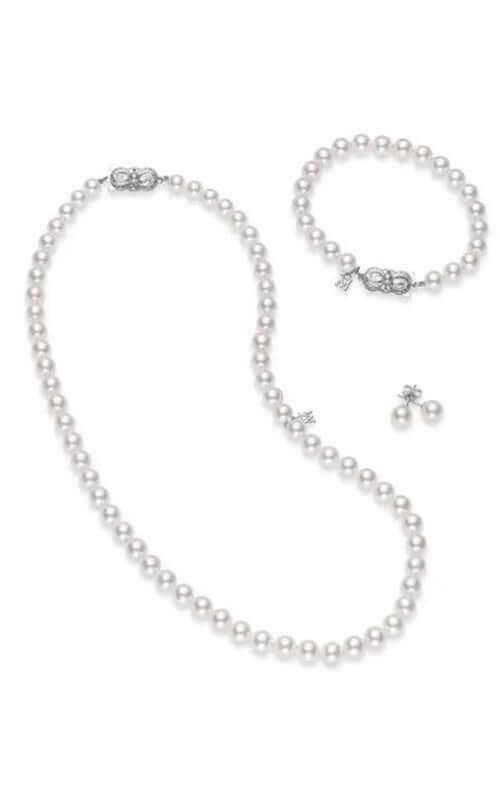 18" Akoya Cultured Pearl Three-Piece Gift Set – 18K White GoldMikimoto Strand, Stud Earrings and Bracelet Set Akoya Pearls White UN70118VS1W3. 3 piece set.Strand necklace with Akoya pearls of 7x6mm and A quality. 18kt white gold Mikimoto signature clasp, 18 inches in length. A pair of stud e... Diamond Accessories, Cushion Diamond, Square Diamond, Akoya Pearls, Oval Cut Diamond, Princess Diamond, Womens Wedding Bands, Princess Cut Diamonds, Proud To Be