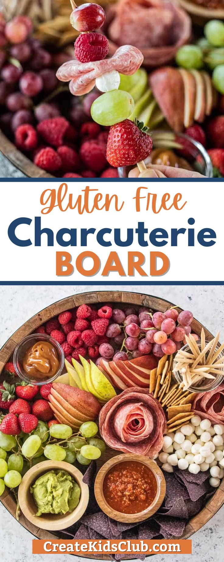 the gluten free charcuterie board is full of fruits and vegetables