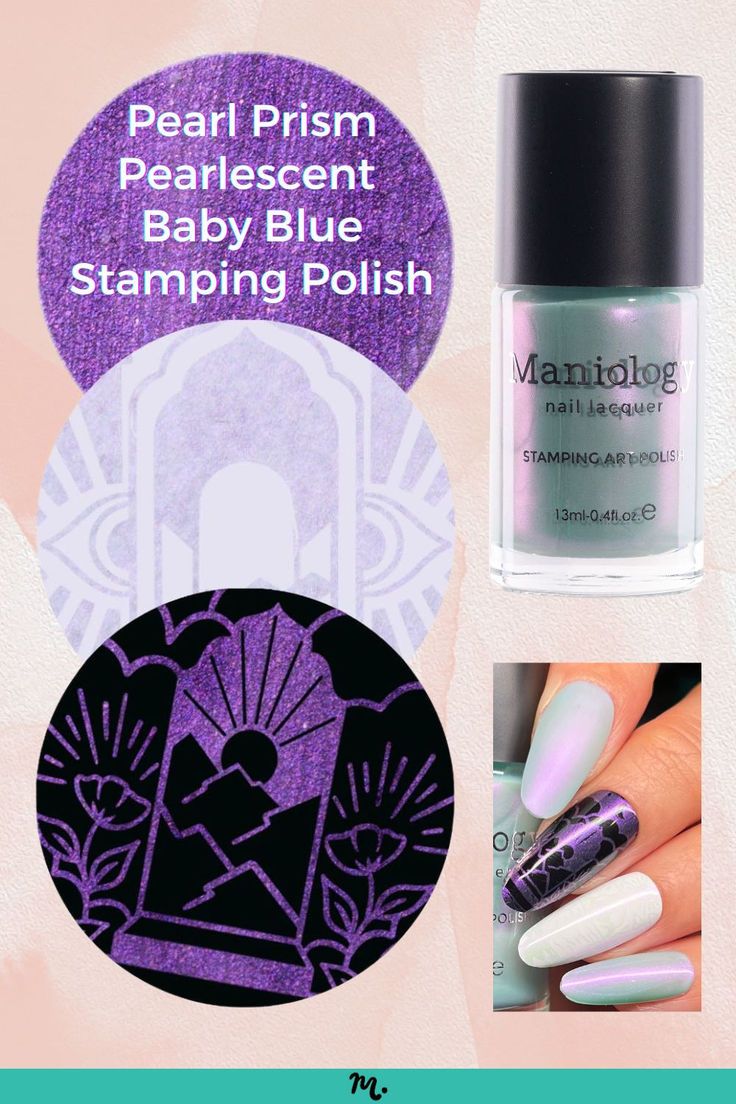 Glow like the stars with Pearl Prism (B535), a soft baby blue stamping polish with a pearly finish that brings an ethereal touch of magic, originally featured in our Magic Portals Mani x Me box. Perfect for creating delicate celestial designs, this stunning polish mimics the beauty of starlight with its subtle shimmer and pearlescent shine. Stamp over your favorite base color or paint over the entire nail for a flawless, luminous finish.