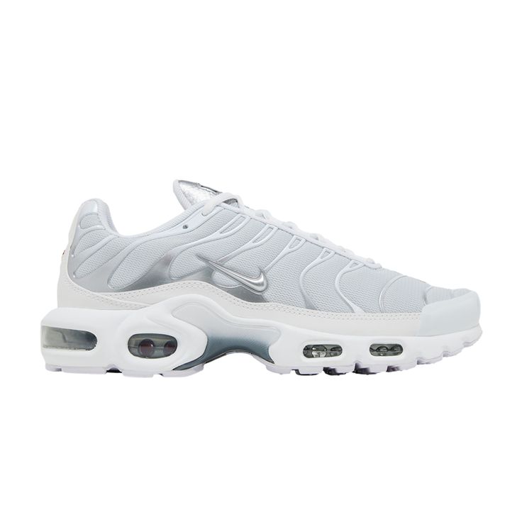 Find NIKE Wmns Air Max Plus ' Metallic Silver on Editorialist. Wmns Air Max Plus 'White Metallic Silver' Low-top Air Max Athleisure Sneakers, Low-top Air Max Cushioned Sneakers For Athleisure, Low-top Air Max Sneakers For Athleisure, Custom Low-top Sneakers With Air Max Cushioning, Athleisure Low-top Custom Sneakers With Air Max Cushioning, Nike Air Max Athleisure Sneakers, Nike Air Force 1 Sports Shoes With Air Cushioning, Nike Air Force 1 With Air Cushioning For Sports, Nike Sneakers With Air Max Cushioning For Light Sports