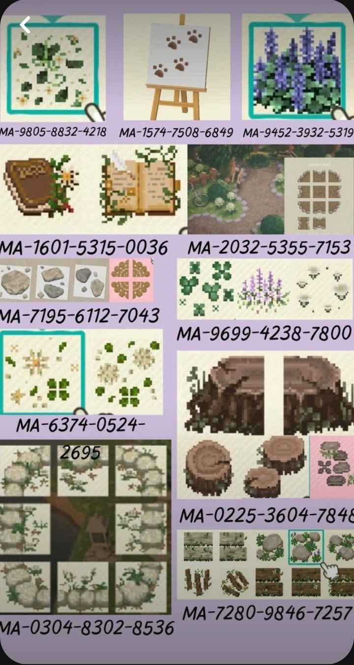 the screenshot shows different types of flowers and plants in pixel style, with text that reads