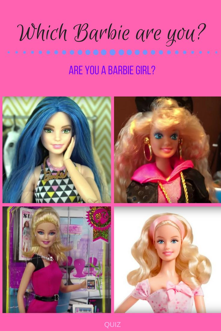 barbie dolls are shown with the words, which barbie are you? and what do they mean