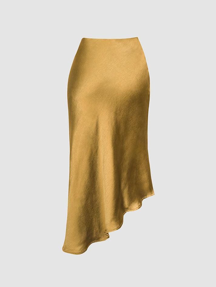 ⚡Buy 2024 Asymmetric Hem Slit Button Deco Skirt Yellow M under $28.00 in Skirts at AnotherChill.com Online. Style: Casual, Street. Color: Green, Yellow. Fabric Content: 100% Polyester. Fit Type: Regular Fit. Stretch: Low Stretch. Sheer: Not Sheer. ✓2024 S/S OUTFITS. Check reviews and buy Asymmetric Hem Slit Button Deco Skirt today. Yellow Satin Skirt Outfit, Earth Tone Dress, Satin Clothing, Abstract Dress, Yellow Skirt, Swimwear Trends, 90s Grunge, Asymmetrical Skirt, Skirts Online