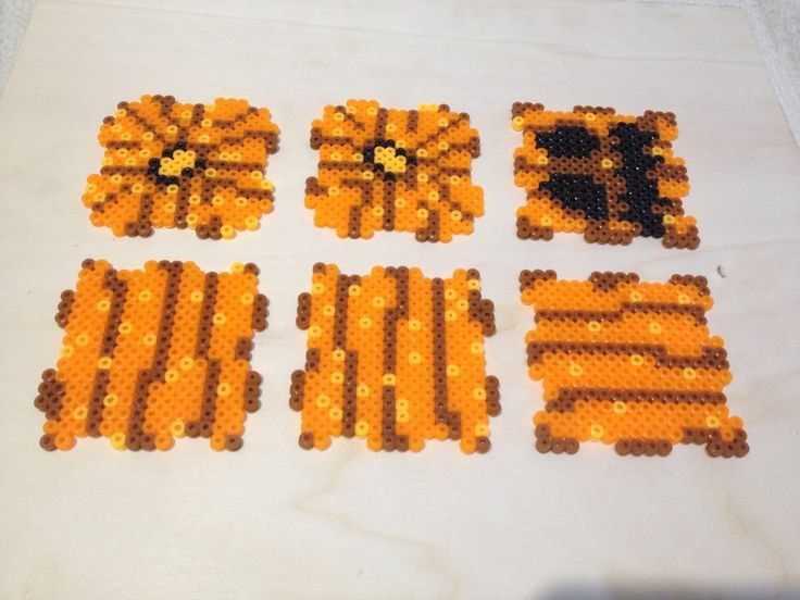 Halloween Perler Beads 3d, Minecraft Pumpkin Perler Beads, 3d Hamma Beads Ideas, Hama Bead Halloween, Halloween Pearler Bead, Fall Perler Bead Patterns, 3d Hama Beads Patterns, Perler Bead Halloween, Halloween Hama Beads