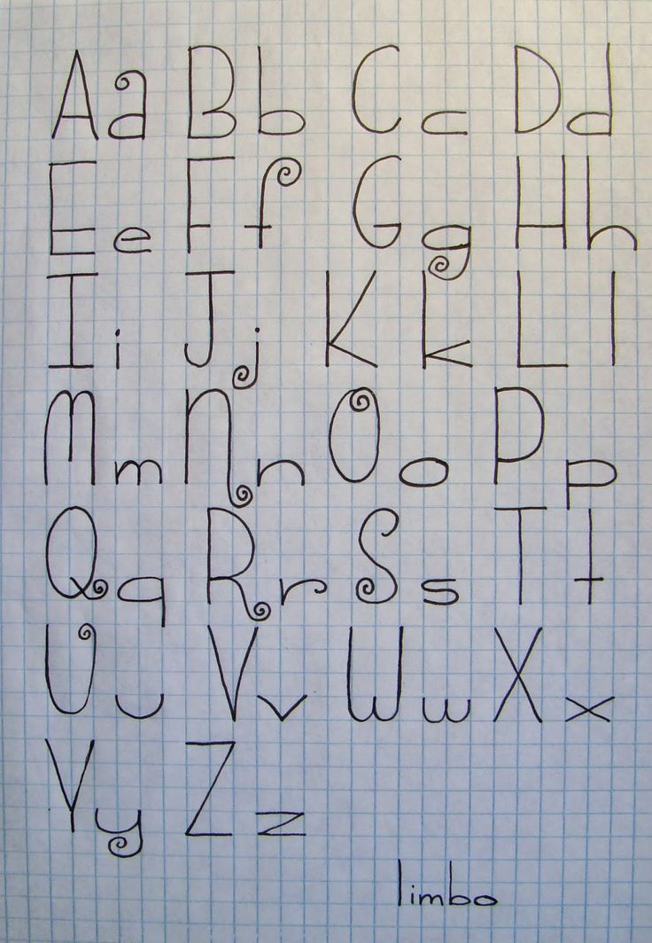 the letters and numbers are drawn on a piece of paper with lines in it,