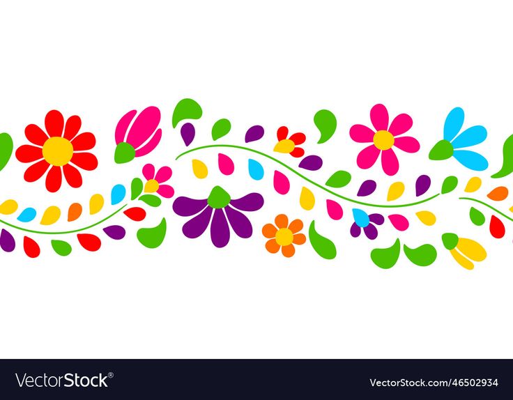 colorful flowers and leaves on a white background