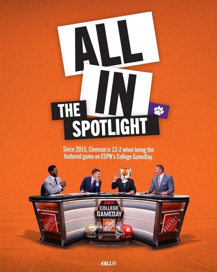 all in the spotlight poster with three men sitting at a table and one man standing up