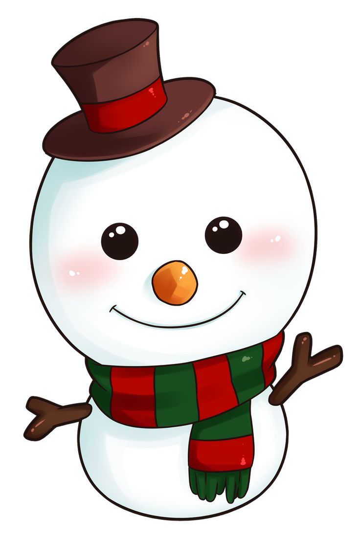 a snowman wearing a hat and scarf