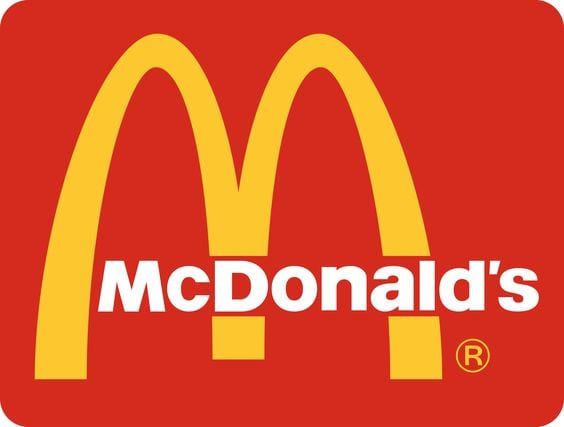 the mcdonald's logo on a red background