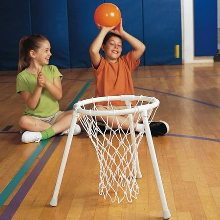 Great way to get all ages and ability levels involved in this popular game. Helps develop a sense of competition and encourages physical exercise. Made from heavy-wall PVC pipe and has an official cotton net. Includes a 9" sport ball. 14-1/2"H with a 15" hoop. Size: One Size.  Color: Multicolor. Basketball Tricks, Basketball Shooting, Senior Activities, Gross Motor Activities, Basketball Net, Therapeutic Activities, Fun Arts And Crafts, Indoor Activities For Kids, A Basketball